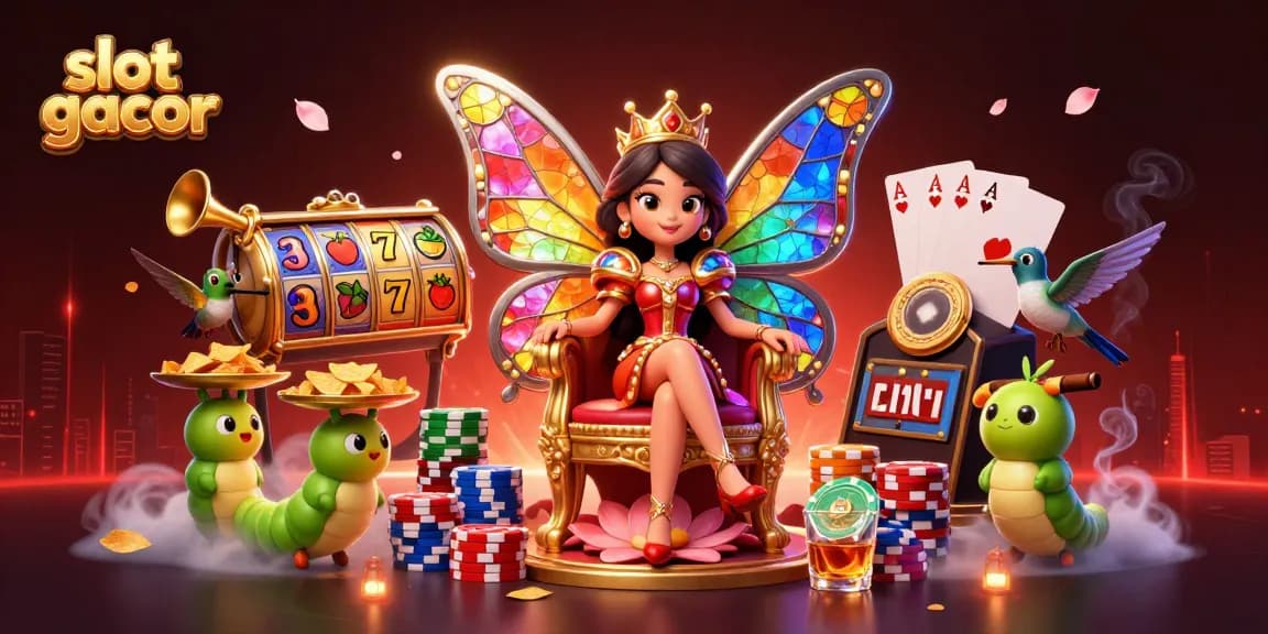 Mainkan slot gacor dengan pengalaman meriah dikelilingi simbol permainan slot yang menarik.