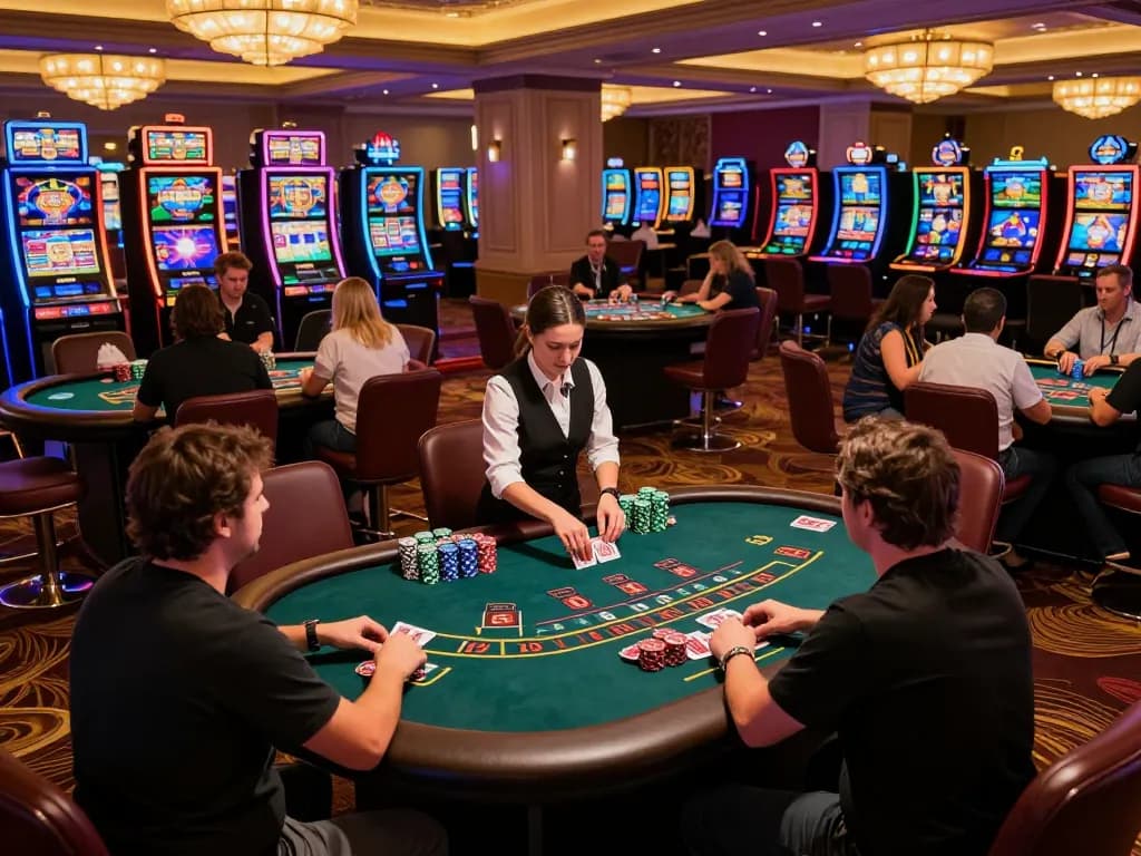 Experience the excitement at mm 88 blackjack tables with players immersed in strategic gameplay.