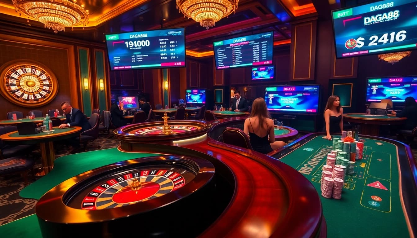Experience thrilling gameplay at https://daga88.free/ with vibrant casino tables and engaging players.