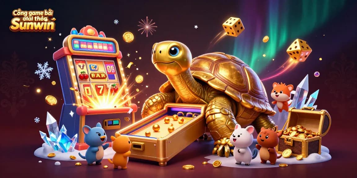 Play vibrant casino games at Cổng game bài đổi thưởng Sunwin with stunning 3D illustration.