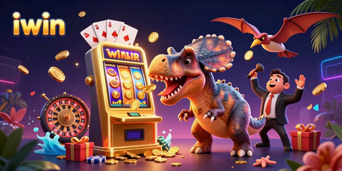 Experience iwin's adventurous casino excitement with dynamic characters, jackpot coins, and vibrant gaming elements.
