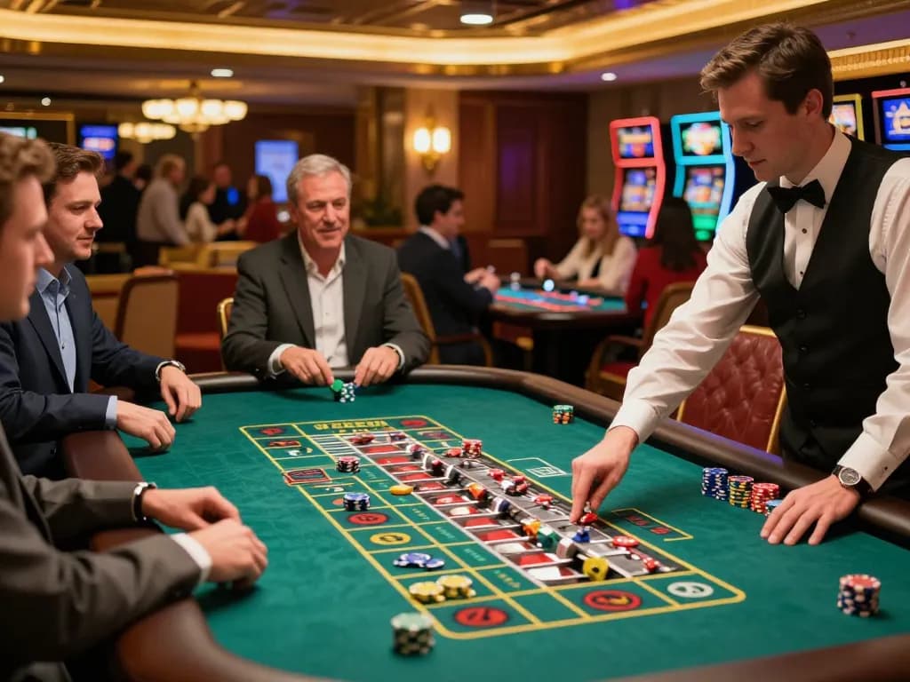 Players excitement as the roulette wheel spins at SC88 luxury casino table.