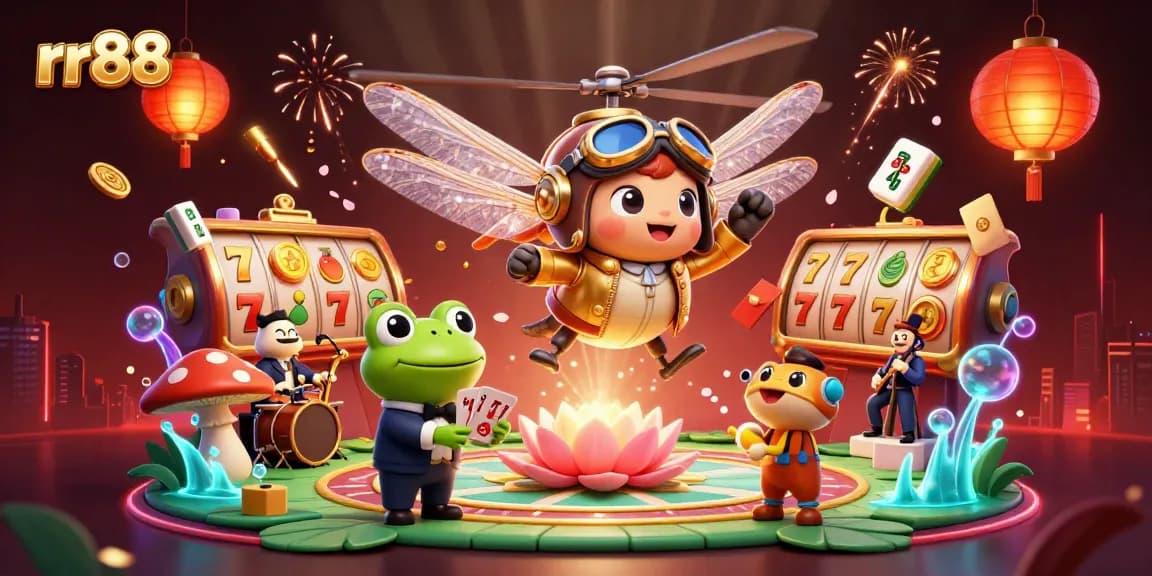 rr88 players experience thrilling casino action with 3D characters, vibrant slots, and dynamic elements.