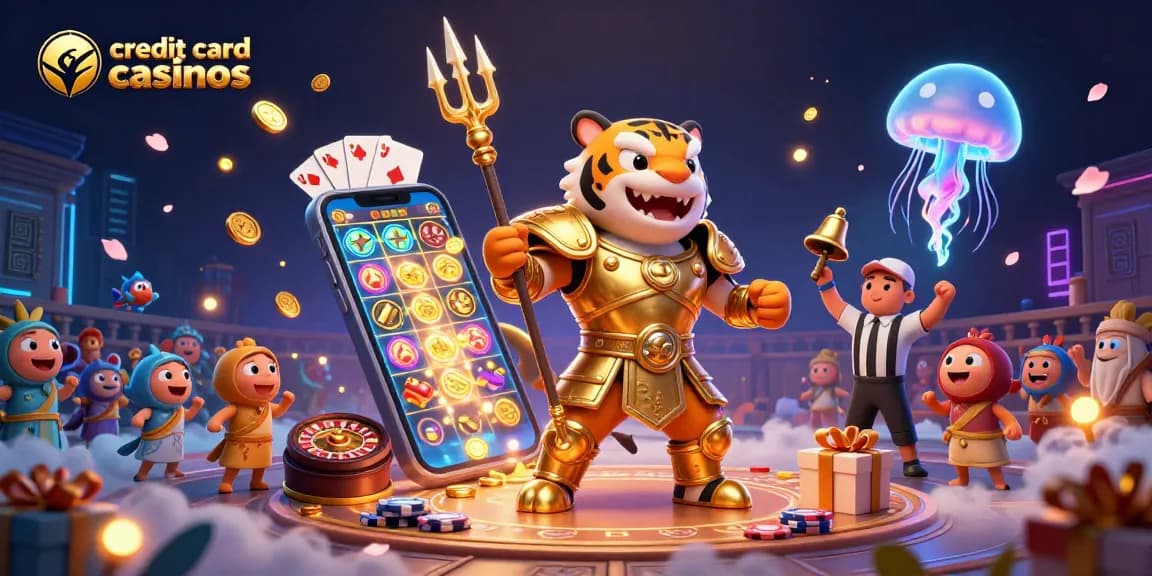Engage with trusted credit card casinos featuring vibrant slot games and dynamic gaming scenes.