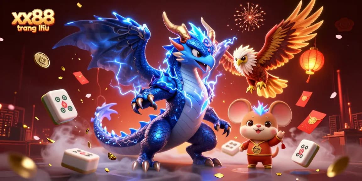Engage with the vibrant xx88 trang chủ scene featuring dynamic casino elements and energetic characters.