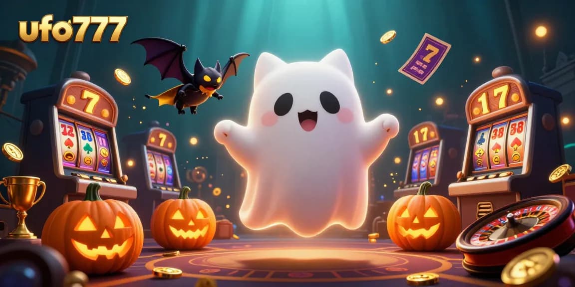 UFO777 menghadirkan pengalaman bermain slot yang mendebarkan di kasino dengan kucing hantu dan bat vampir.