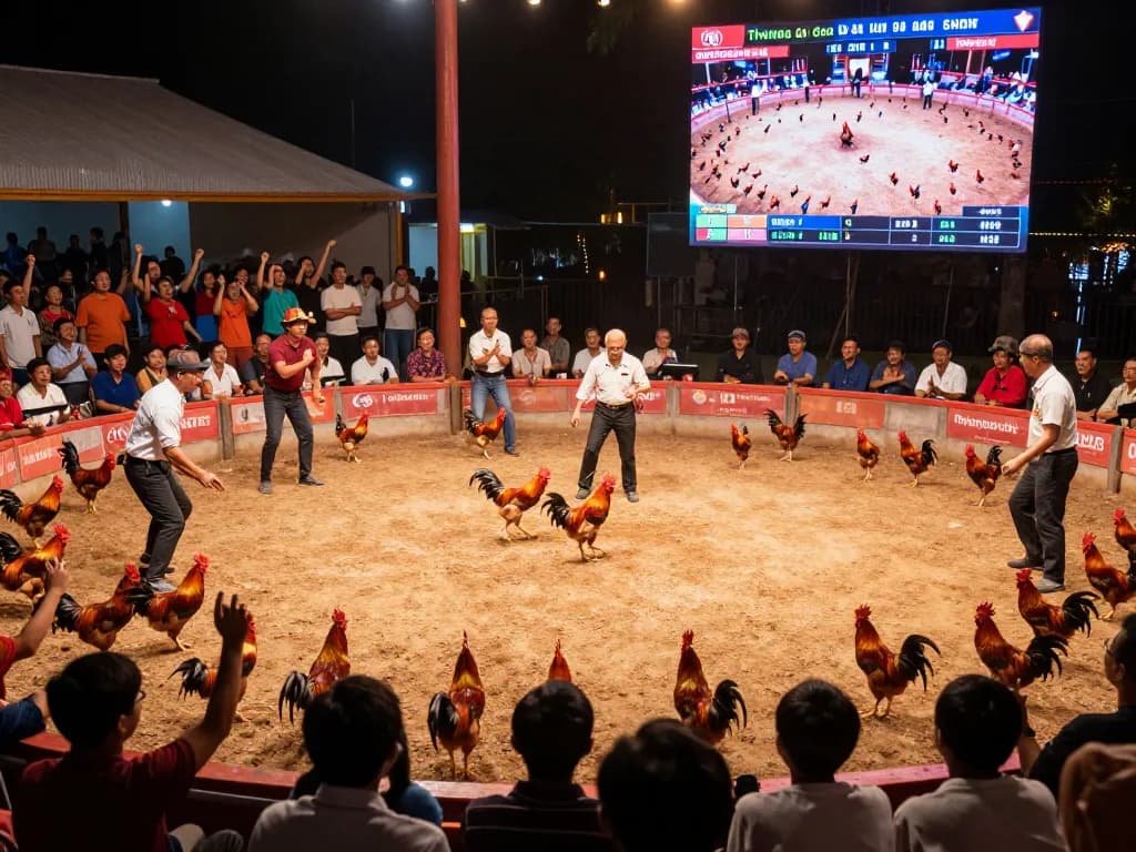Trải nghiệm những khoảnh khắc căng thẳng của đá gà thomo HD khi những chú gà đấu đối đầu trong bầu không khí sôi động của đấu trường