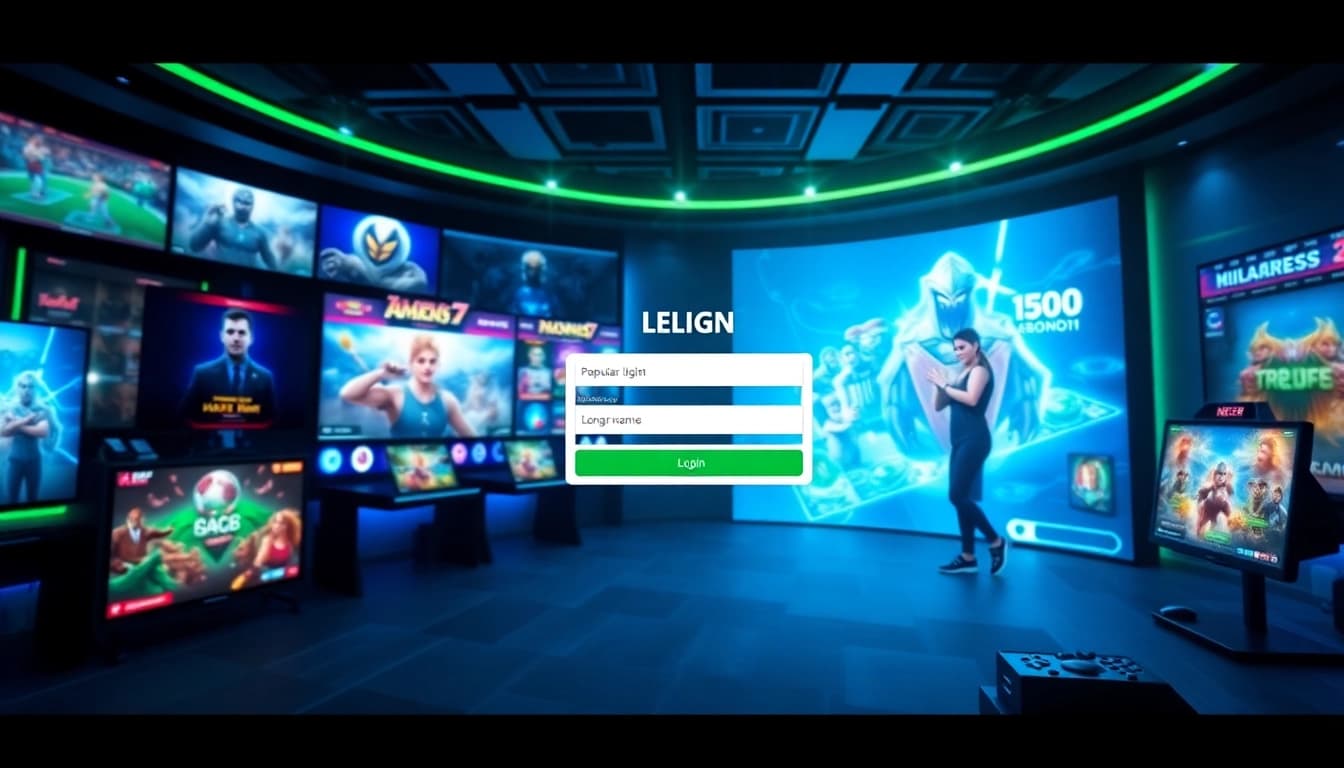 Melakukan garasislot login di interface modern dan menarik.