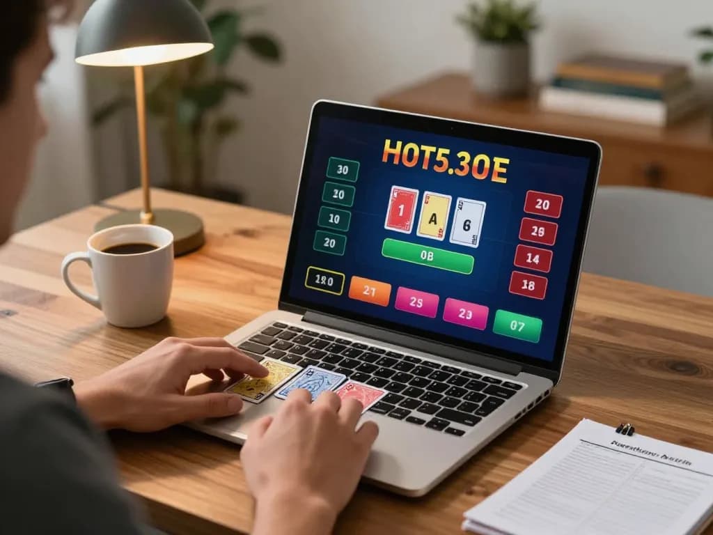 Engaging with Canada online casinos through a laptop for blackjack gameplay and strategy.