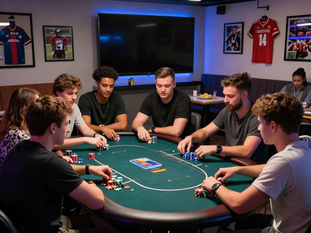 Experience the excitement of online gambling at https://xx88.day/ with friends around a poker table.