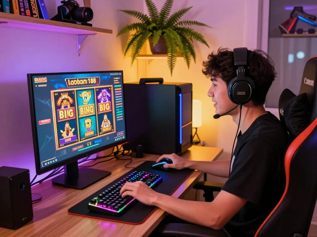 Pemain terlibat menikmati laoban188 slot gacor terpercaya dalam pengaturan permainan yang hidup dengan grafik dinamis.