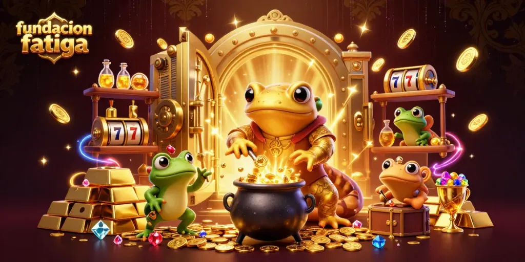 Engage with fundacionfatiga's vibrant illustration showcasing an alchemist in a dynamic casino setting.