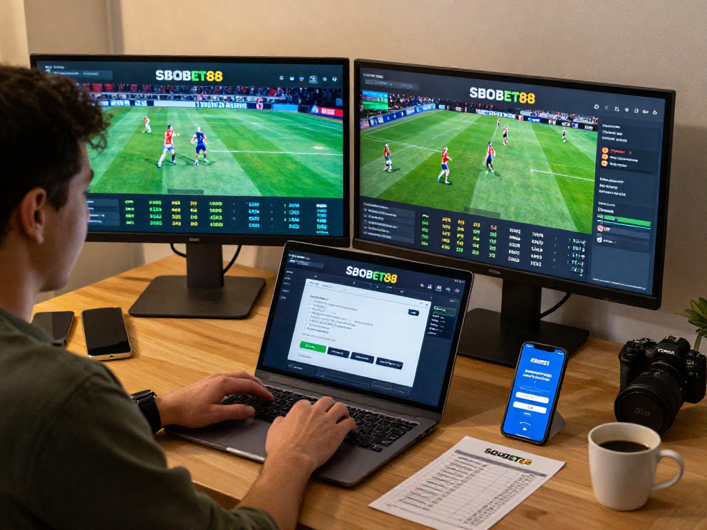 Engaging user sbobet login on SBOBET88 betting platform with sports odds.