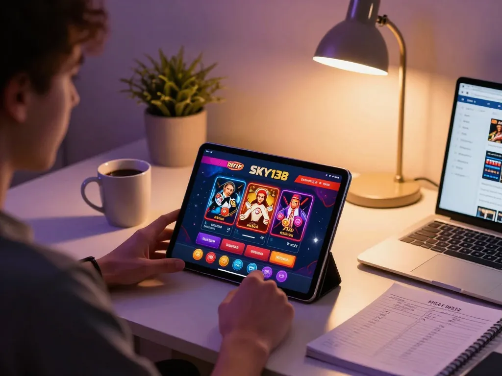 Menikmati strategi poker di kasino online SKY138 sambil mengelola bankroll dan gameplay.