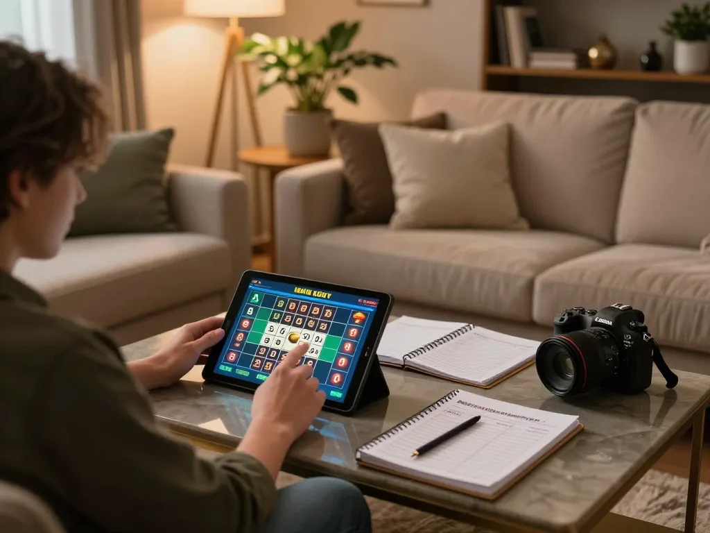Player strategizing their bets on a Keno game via sunwin app, emphasizing responsible gambling