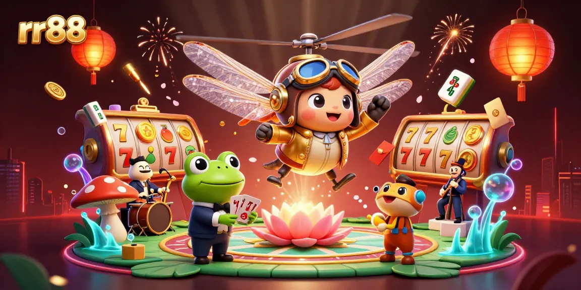 rr88 players experience thrilling casino action with 3D characters, vibrant slots, and dynamic elements.