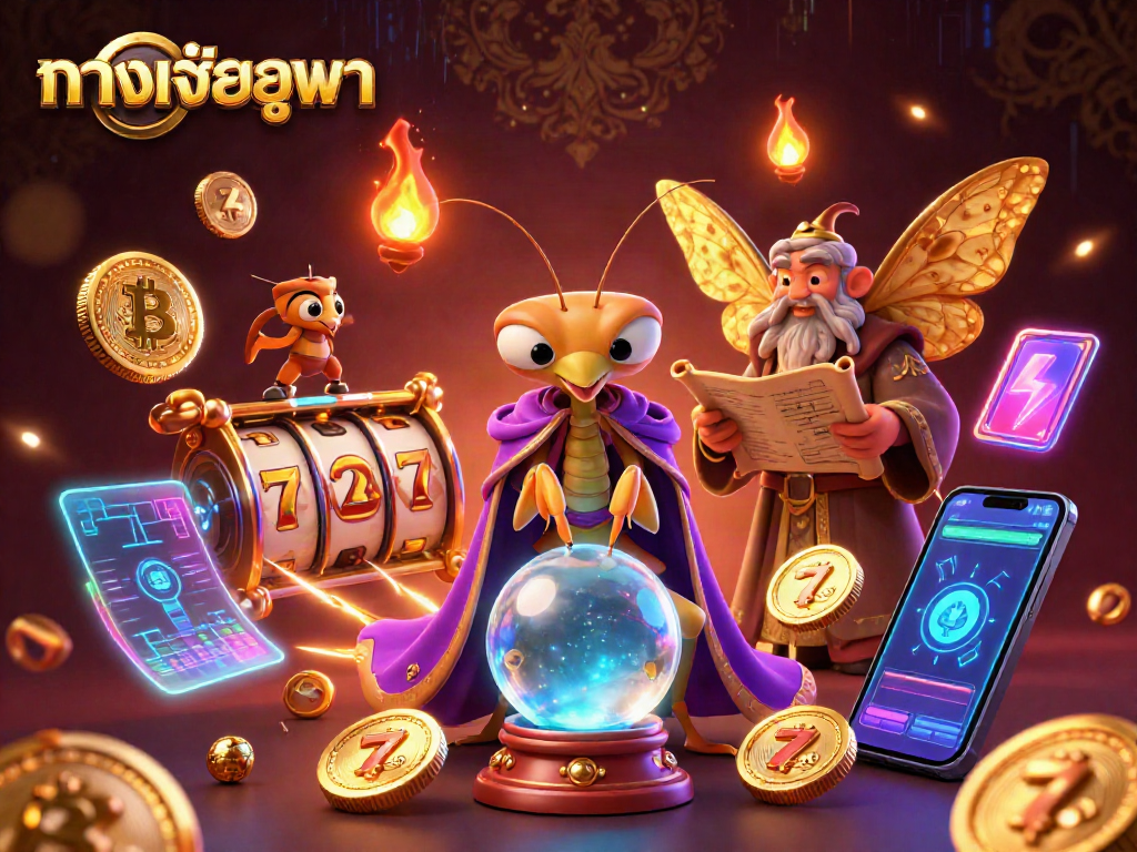 Bet and win with ทางเข้ายูฟ่า featuring an illustrated fortune teller and vibrant casino elements.