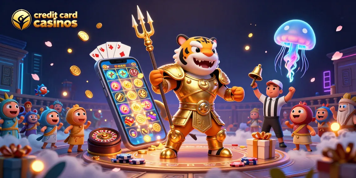 Engage with trusted credit card casinos featuring vibrant slot games and dynamic gaming scenes.