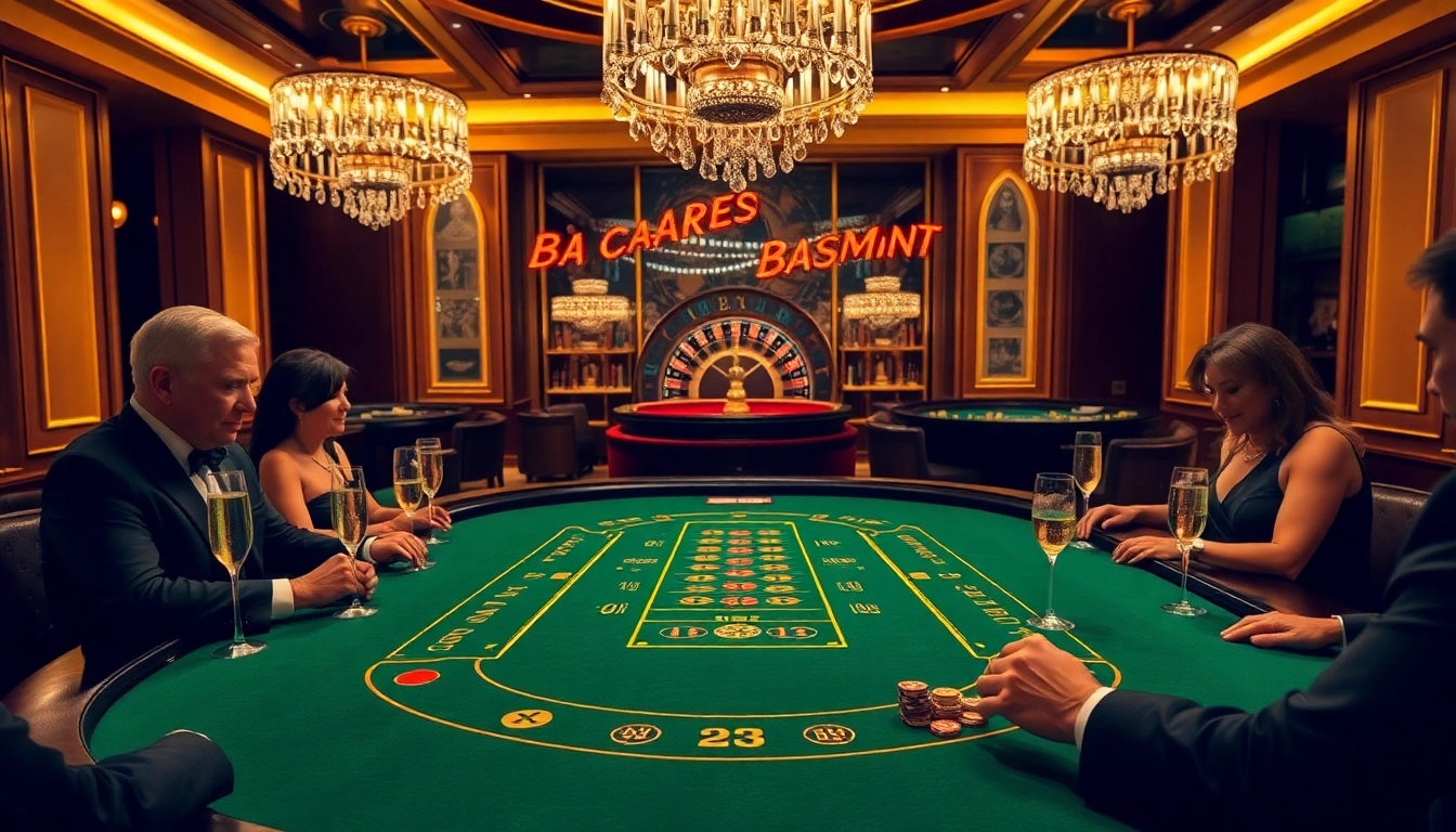 Experience the thrill of 8kbet with a luxurious baccarat game at a high-end casino.