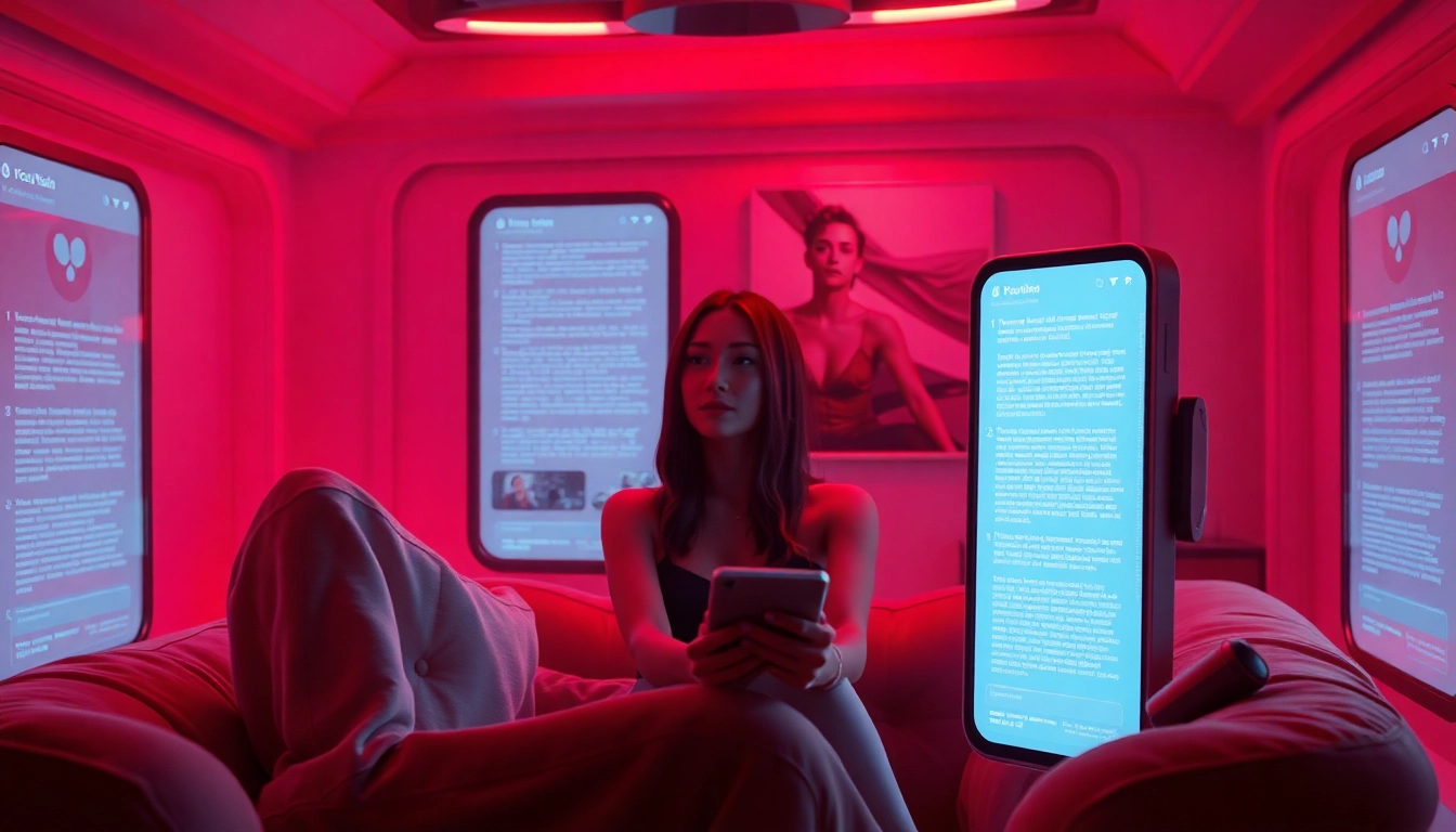 Experience engaging ai chat porn interactions with immersive AI technology in a cozy, intimate setting.