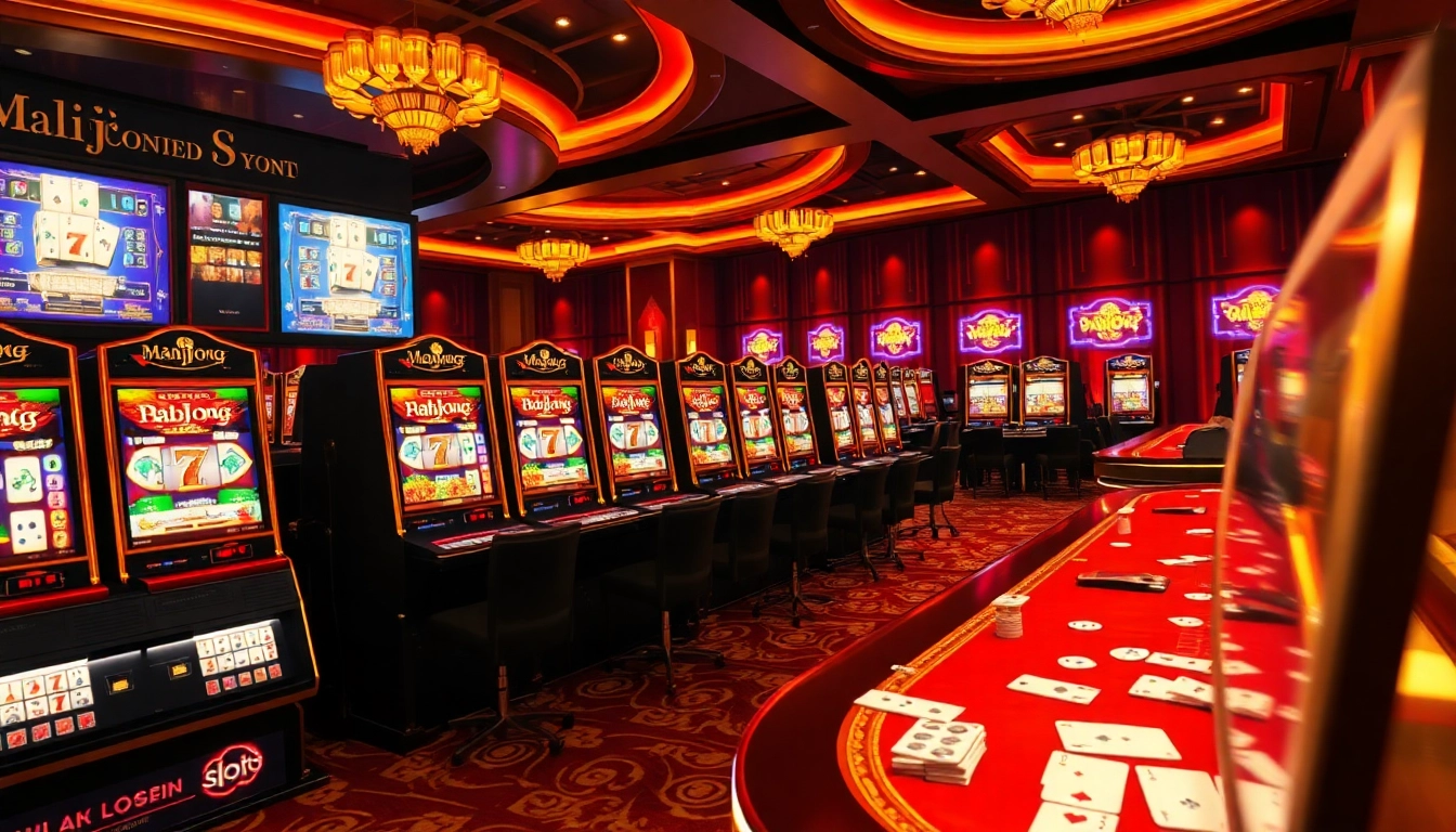 Engage with an exciting slot demo mahjong game at a luxury casino.