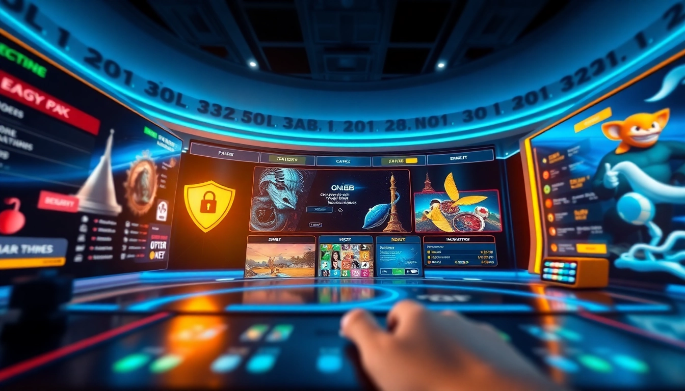 Engaging interface of uu88 com showcasing online gaming options and security features.