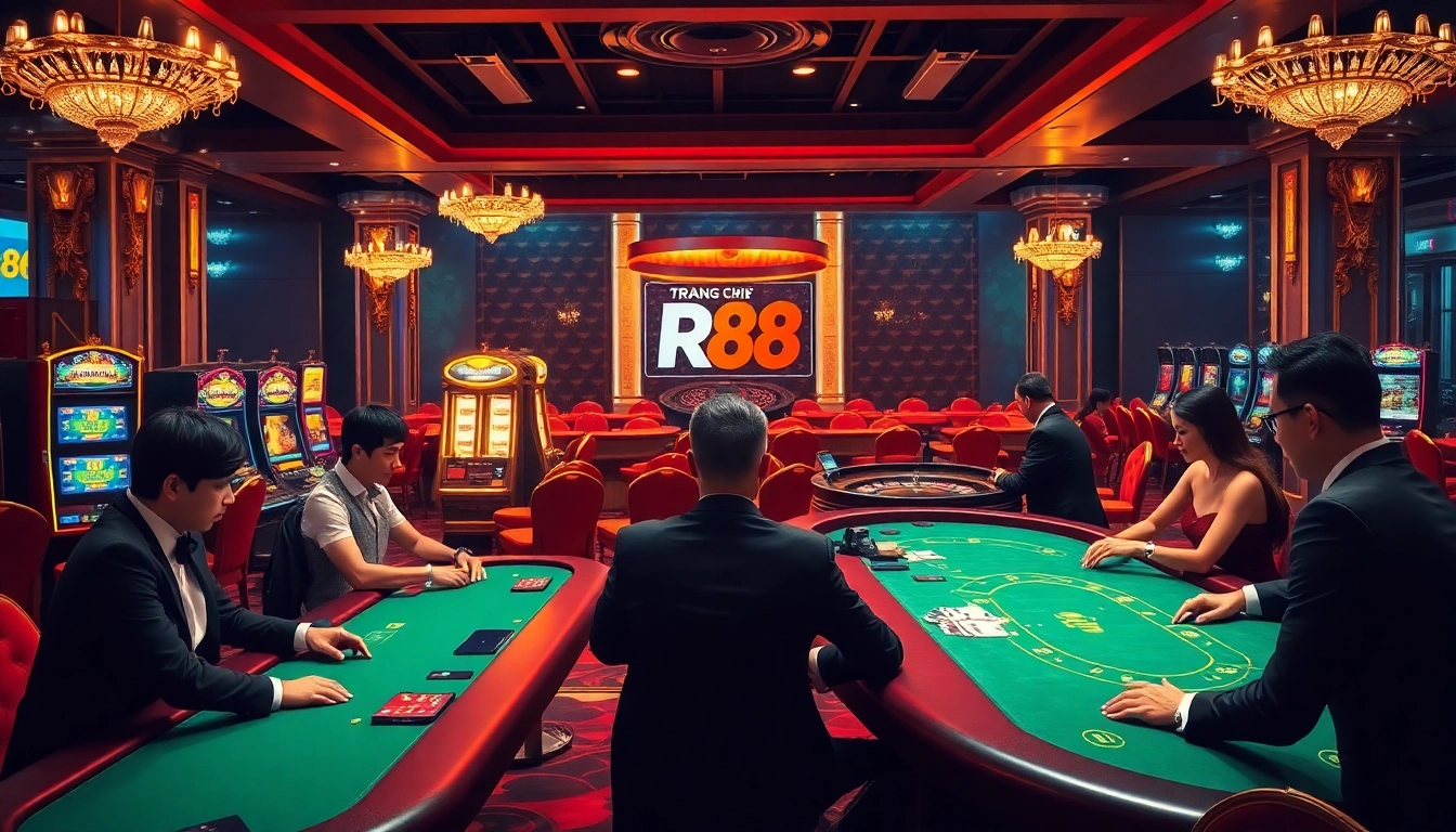 Engaged players at trang chủ rr88 enjoy high-stakes gambling amid luxurious casino settings